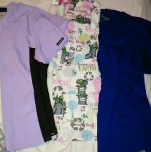 2 Small Scrub tops!
